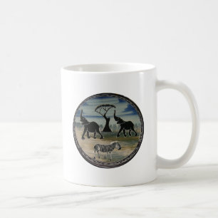 afrikanische Elefantenkunst Print Kaffeetasse