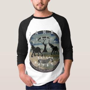 afrikanische Elefantenkunst Print T-Shirt
