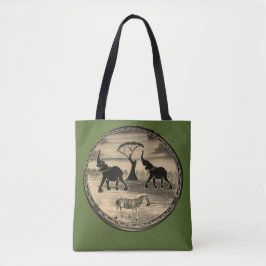 afrikanische Elefantenkunst Print Tasche