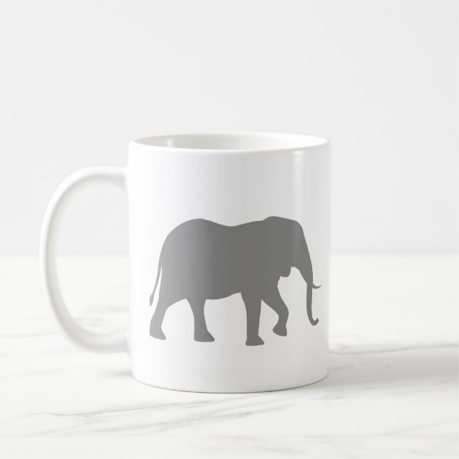 Afrikanische ElefantenSilhouetten | Wildtier Kaffeetasse (Links)