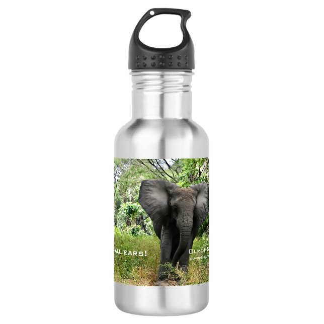 Afrikanische Elefantenwasserflasche Edelstahlflasche (Vorderseite)