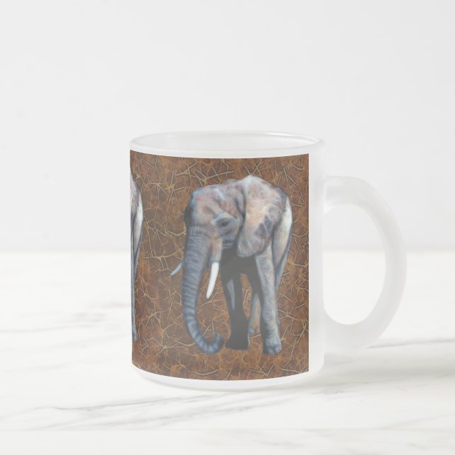 Afrikanische Elefantenwildschützerin Drinking Tass Mattglastasse (Rechts)