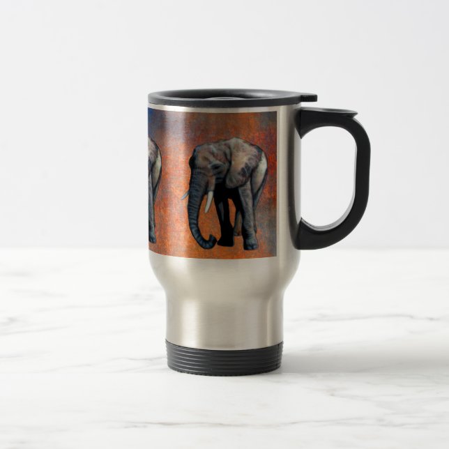 Afrikanische Elefantenwildschützerin Drinking Tass Reisebecher (Rechts)