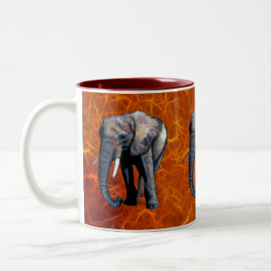 Afrikanische Elefantenwildschützerin Drinking Tass Zweifarbige Tasse