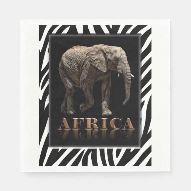 AFRIKANISCHE ELEPHANT SERVIETTE (Vorderseite)