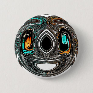 afrikanische Ethnic Doodle Zebra Textured Art Prin Button