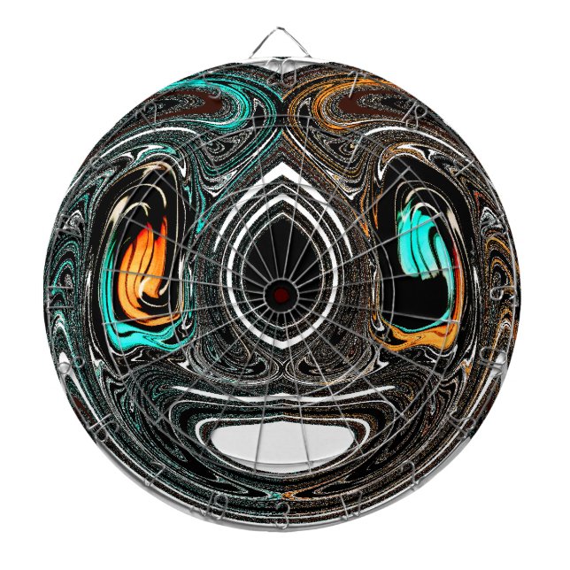 afrikanische Ethnic Doodle Zebra Textured Art Prin Dartscheibe (vorne)