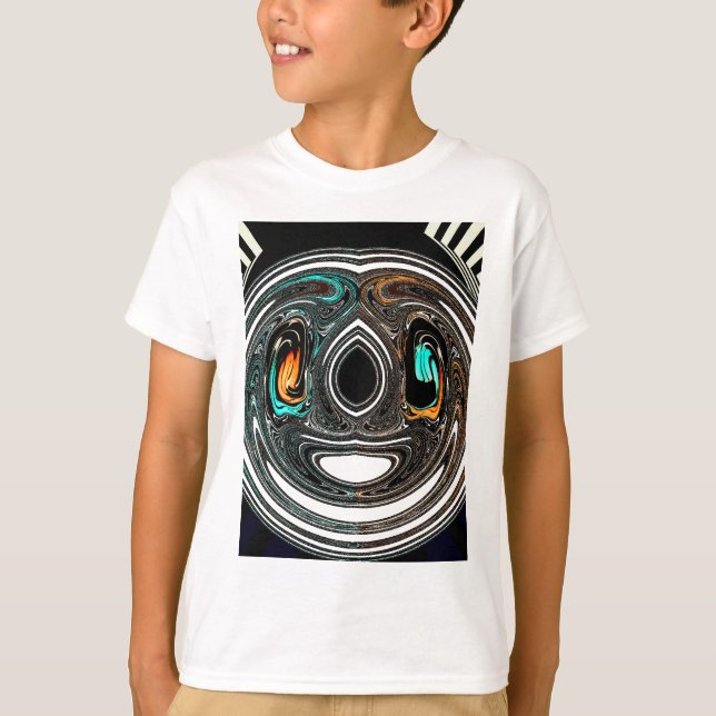 afrikanische Ethnic Doodle Zebra Textured Art Prin T-Shirt (Vorderseite)