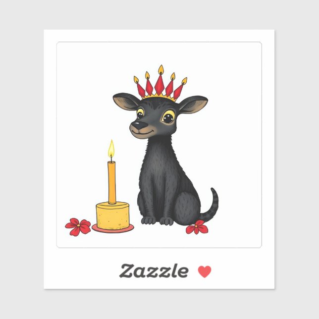 Afrikanische ethnische Kwanzaa Wilde Tiere in vers Aufkleber (Blatt)