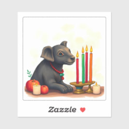 Afrikanische ethnische Kwanzaa Wilde Tiere in vers Aufkleber