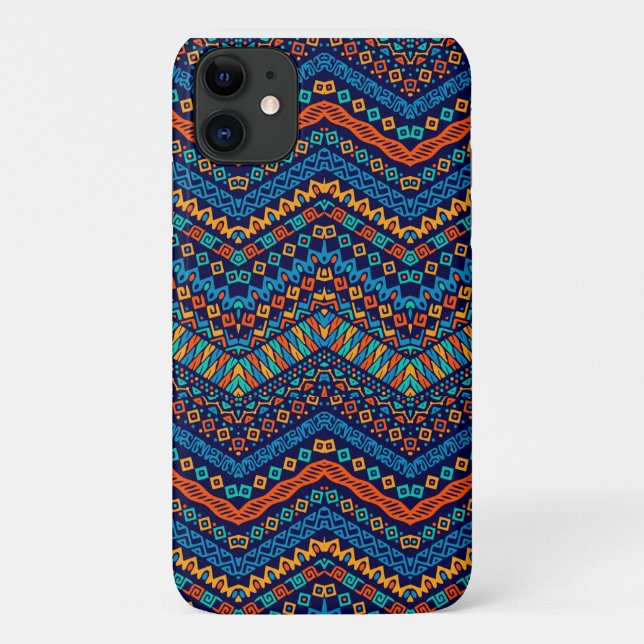 Afrikanische, ethnische Muster funkige Farben Case-Mate iPhone Hülle (Rückseite)