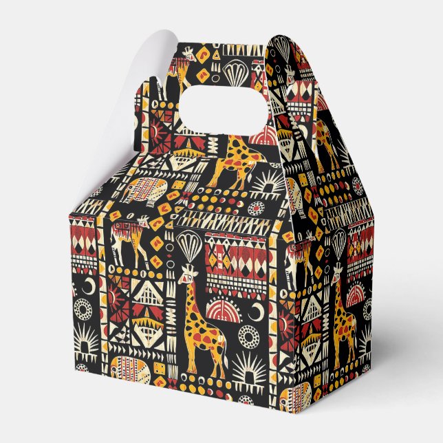 Afrikanische ethnische Verzierung, Stammespatente Geschenkschachtel (Vorderseite)