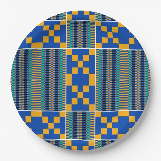 afrikanische Farbe Pappteller (Vorderseite)