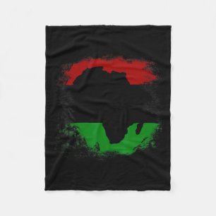 Afrikanische Flagge Afrikanischer Kontinent Karte Fleecedecke