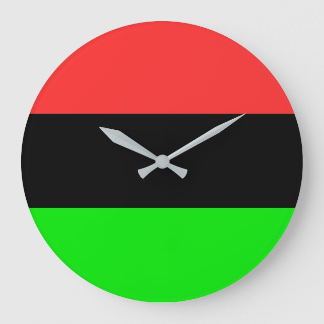 Afrikanische Flagge Große Wanduhr (Vorderseite)