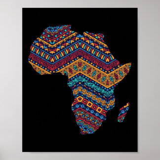 Afrikanische Flagge Kente Tuch schwarzer Stolz Afr Poster