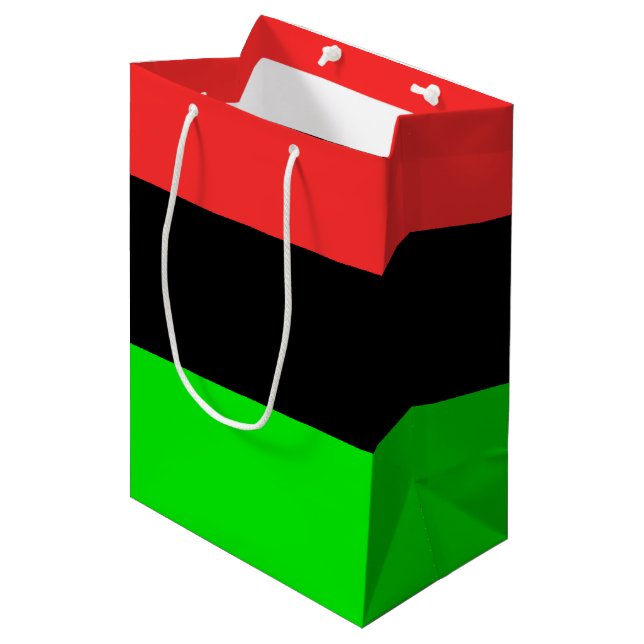 Afrikanische Flagge Mittlere Geschenktüte (Vorderseite Schrägansicht)