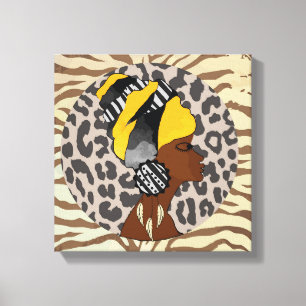 Afrikanische Frau boho Kunstwerk Canvas Print Leinwanddruck