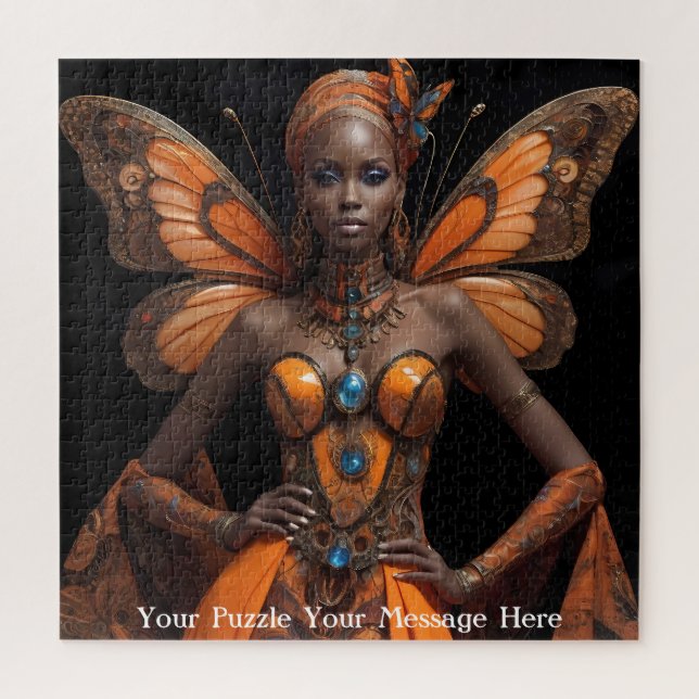 Afrikanische Frau Butterfly Dress (Vertikal)