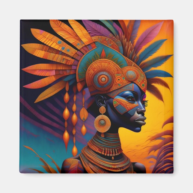 Afrikanische Frau Magnet (Vorne)