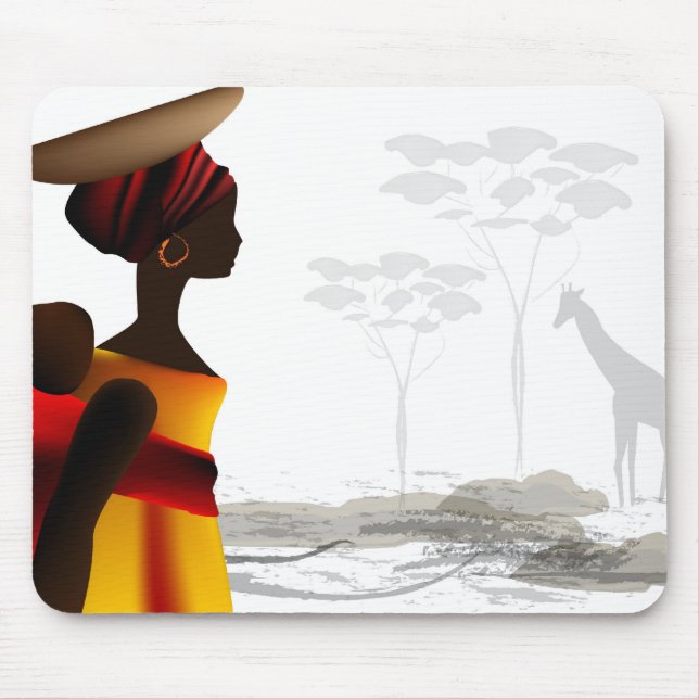 afrikanische Frau Mousepad (Vorne)