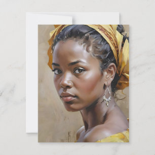 Afrikanische Frau Portrait J Feiertagskarte