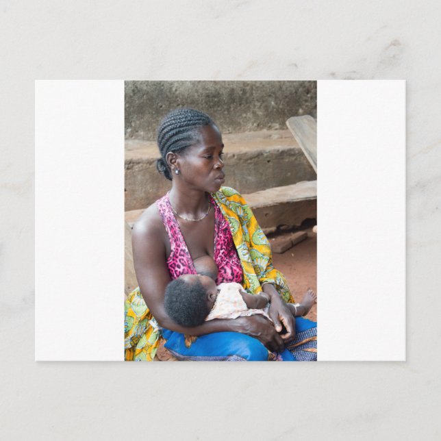 Afrikanische Frau und ihr Baby. Postkarte (Vorderseite)