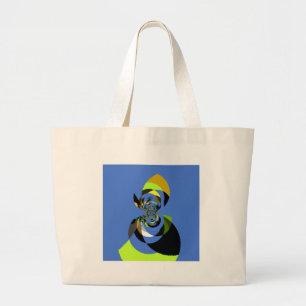 Afrikanische Frau Vektor Design Kunst Druck Jumbo Stoffbeutel