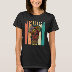 Afrikanische Frau Womanismus ethnische Ohrringe Ha T-Shirt