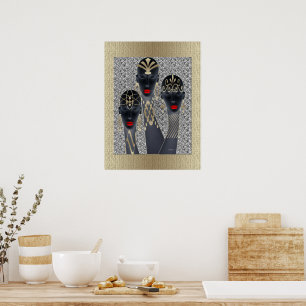 Afrikanische Frauen in Gold Poster