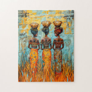 Afrikanische Frauen mit Wasserschalen