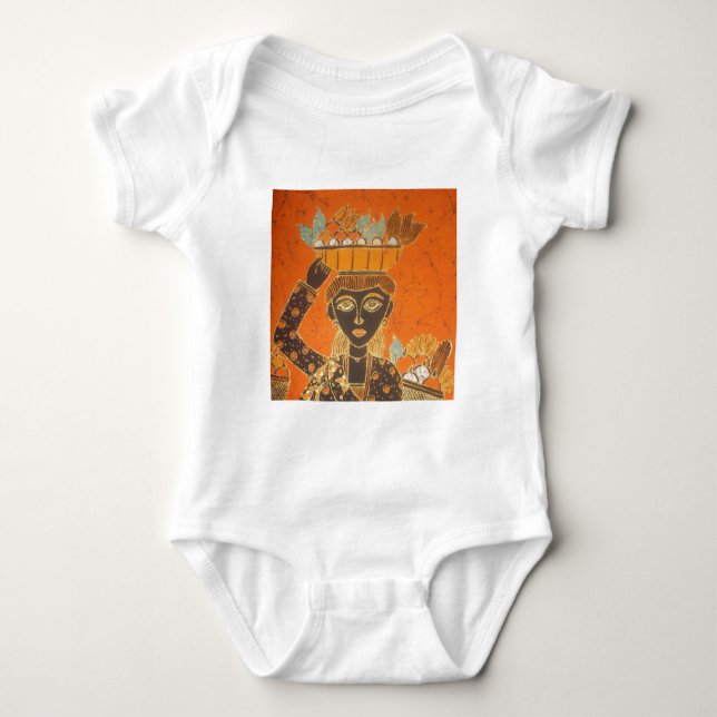 afrikanische Frauen tragen Korbkunst Baby Strampler (Vorderseite)
