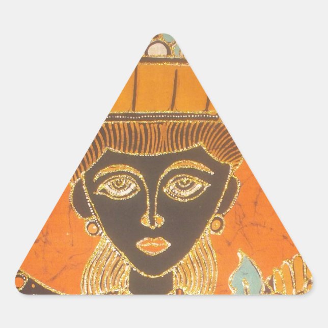 afrikanische Frauen tragen Korbkunst Dreieckiger Aufkleber (Vorderseite)