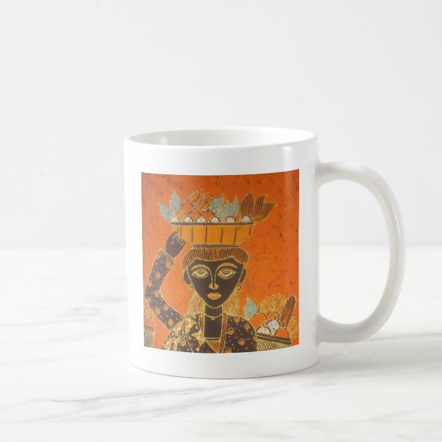 afrikanische Frauen tragen Korbkunst Kaffeetasse (Rechts)