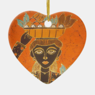 afrikanische Frauen tragen Korbkunst Keramikornament