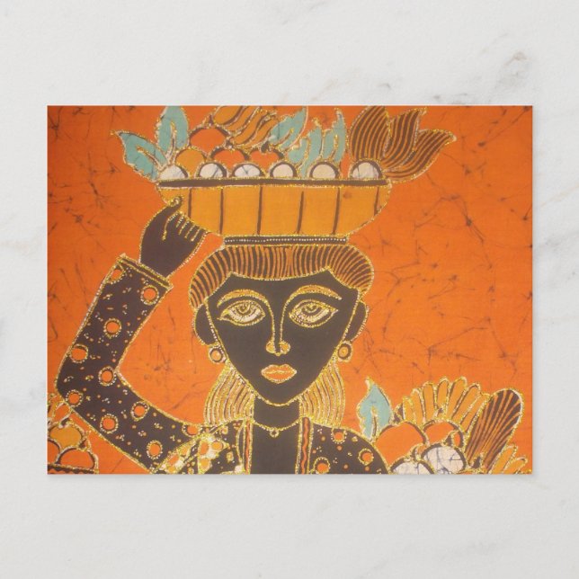 afrikanische Frauen tragen Korbkunst Postkarte (Vorderseite)