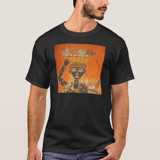 afrikanische Frauen tragen Korbkunst T-Shirt (Vorderseite)
