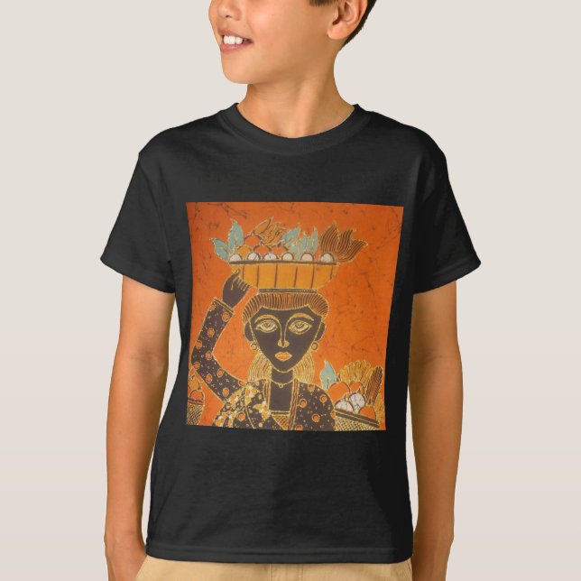 afrikanische Frauen tragen Korbkunst T-Shirt (Vorderseite)