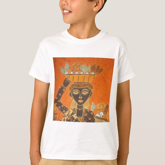 afrikanische Frauen tragen Korbkunst T-Shirt (Vorderseite)