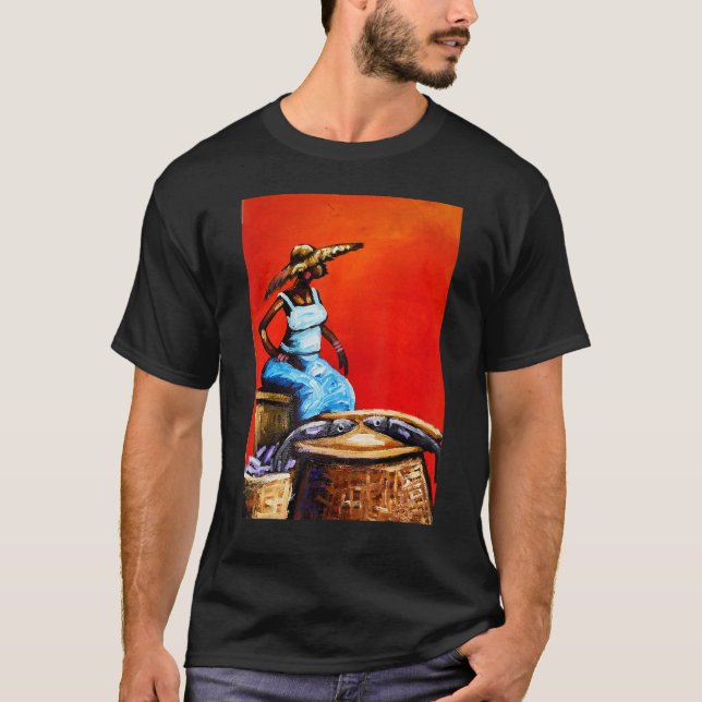 Afrikanische Frauen verkaufen Fisch afrikanisches  T-Shirt (Vorderseite)