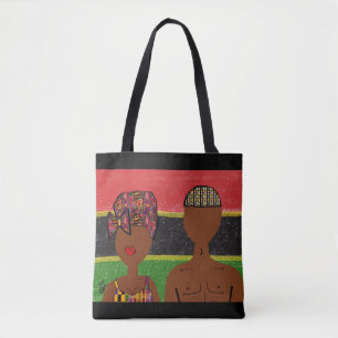 Afrikanische Friedens- und Liebes-Leinwandtasche Tasche
