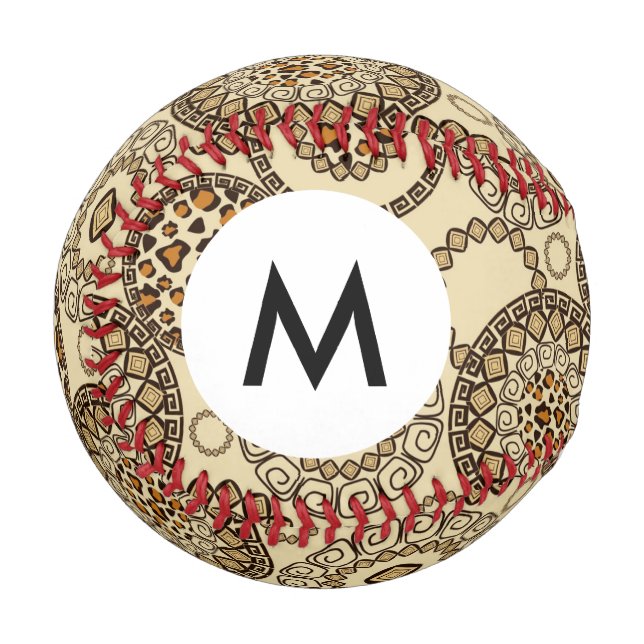 Afrikanische Gesichtshautmuster 3 Baseball (Vorderseite Links)
