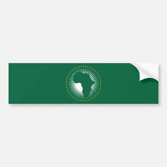 Afrikanische Gewerkschaft-Flagge (Afrika) (Panafri Autoaufkleber (Vorne)