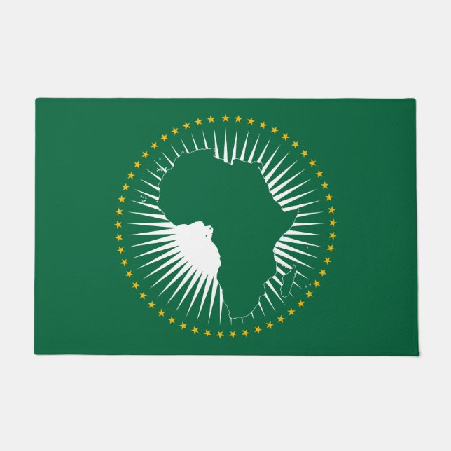 Afrikanische Gewerkschaft-Flagge (Afrika) (Panafri Fußmatte (Vorderseite)