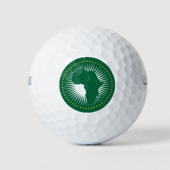 Afrikanische Gewerkschaft-Flagge (Afrika) (Panafri Golfball (Vorderseite)