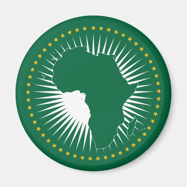 Afrikanische Gewerkschaft-Flagge (Afrika) (Panafri Magnet (Vorne)