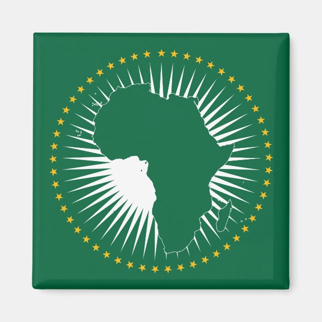 Afrikanische Gewerkschaft-Flagge (Afrika) (Panafri Magnet (Vorne)