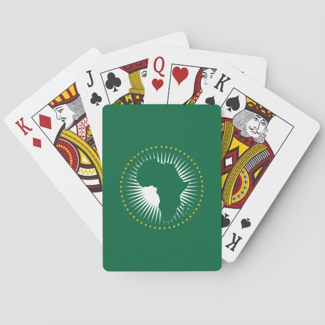 Afrikanische Gewerkschaft-Flagge (Afrika) (Panafri Spielkarten (Rückseite)