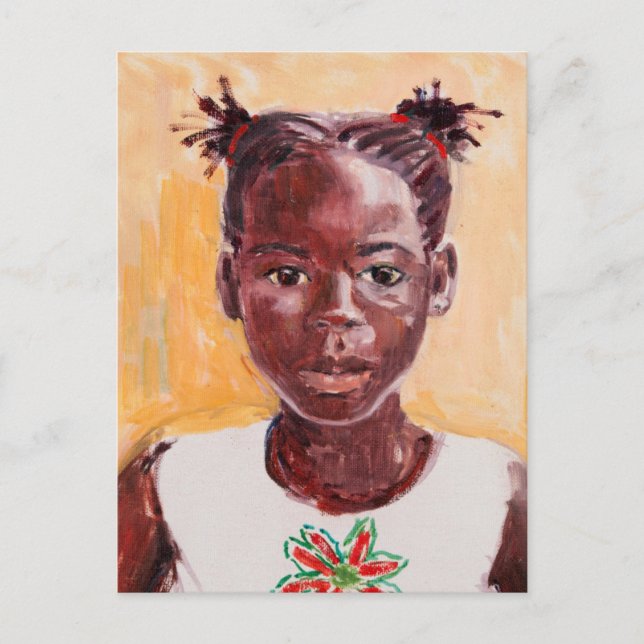 Afrikanische Girl Postkarte (Vorderseite)