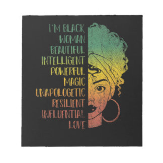Afrikanische Girls Geschenk Melanin Pride Black Hi Notizblock